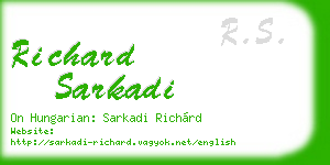 richard sarkadi business card